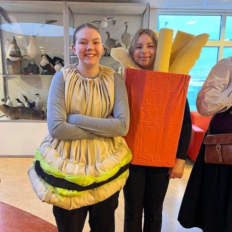 namm, hamborgari og franskar, snillingarnir Camilla og Ylfa