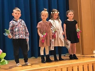 Útskriftarhópur leikskólans á Hofsósi.