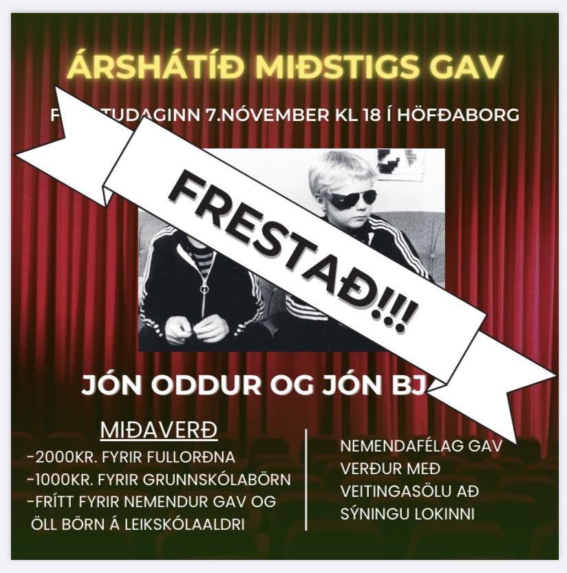 Árshátíð FRESTAÐ