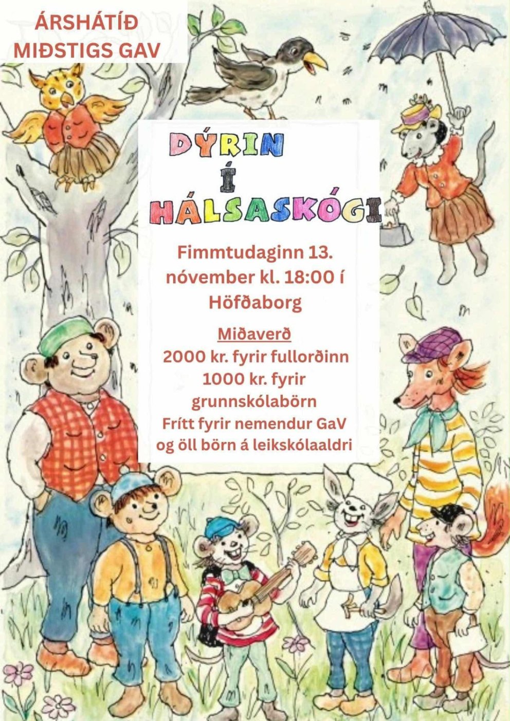 Árshátíð miðstigs í Grunnskólanum austan Vatna