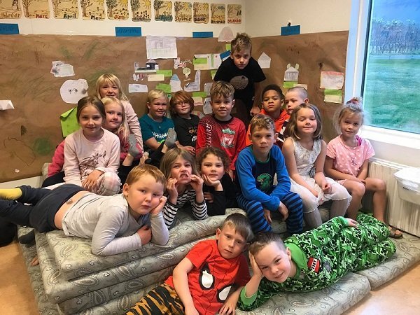 Gistinótt hjá yngsta stiginu