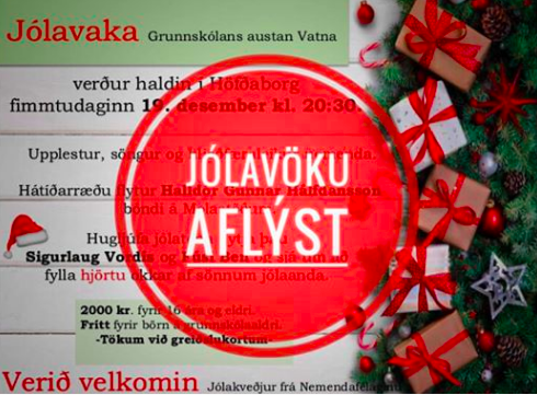 Jólavökunni aflýst
