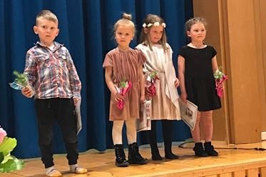 Útskriftarhópur leikskólans á Hofsósi.