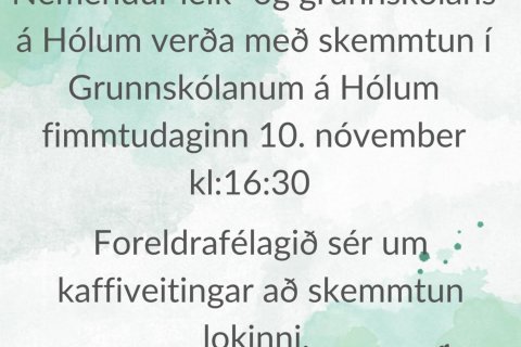 Haustskemmtun á Hólum
