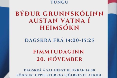 Vika íslenskunnar er ný hefð í mótun í Grunnskólanum austan Vatna