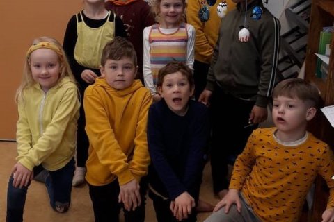 Nemendur 1. og 2.bekkjar á Hofsósi