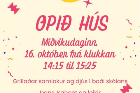 Unglingar halda Opið hús fyrir nemendur í 1.-7.bekk